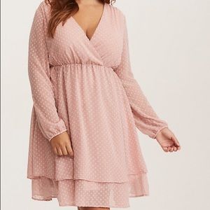 Blush textured dress